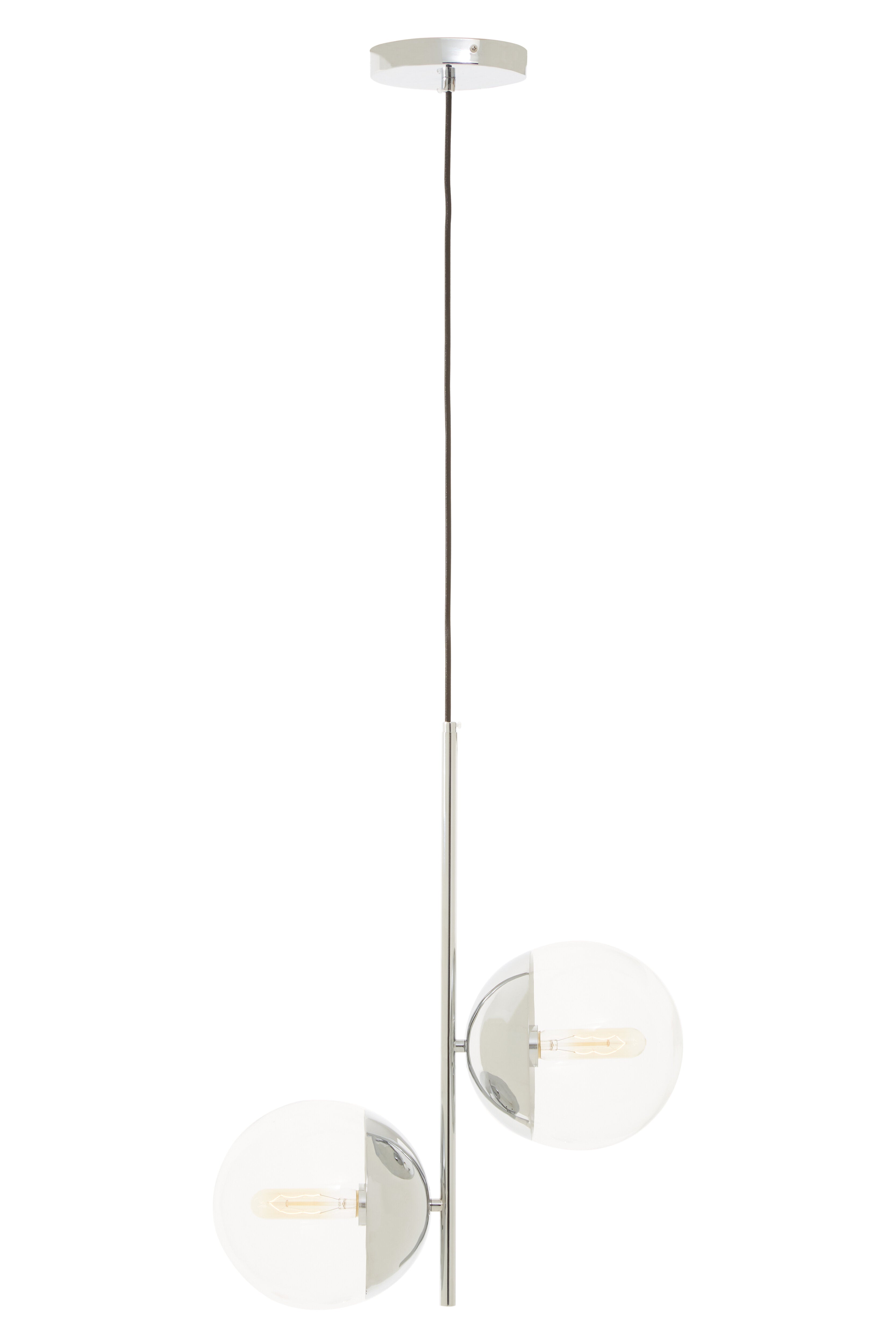 Kidston Chrome Finish 2 Bulb Pendant Light